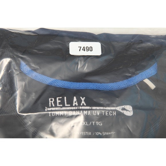 Tommy Bahama Performance Shirt Mens 2XL Black Navy Relax UV Tech UPF 30 Lot Of 2 - Picture 16 of 16